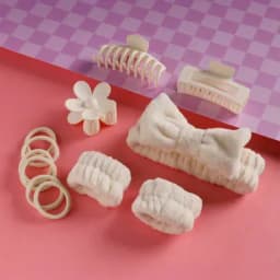 Set x 6 accesorios para cabello beige-0