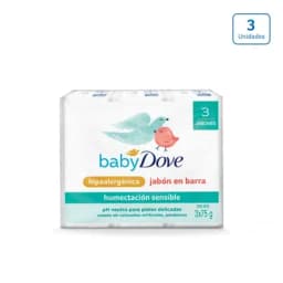 Jabón Dove Baby Humectación Sensible x 3unds x 75g c/u-0