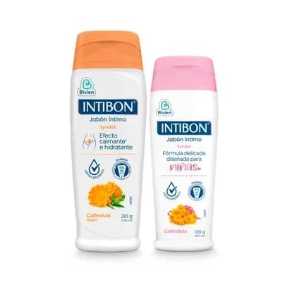  Jabón Caléndula Intibon x 210g + Jabón Niña Caléndula x 120g