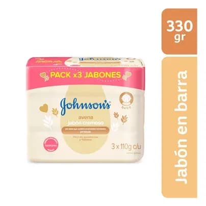 Jabón Avena Johnson's® Baby x 3 unds x 110g c/u