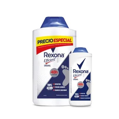 Talco Rexona Efficient x 180g + 55g