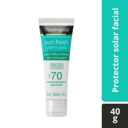 Protector Facial Neutrogena Sun Fresh Derm Care Sin Color FPS70 x 40g-0