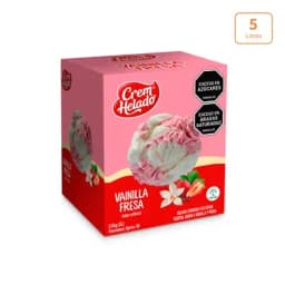 5 Litros Cremhelado Vainilla Fresa -0