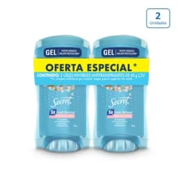 Desodorante Antitranspirante en gel Secret Algodón x 2 unds x 45g c/u-0