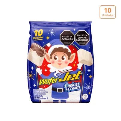 Bolsa Wafer Jet Cuadritos Cookies & Cream x 140g x10unds