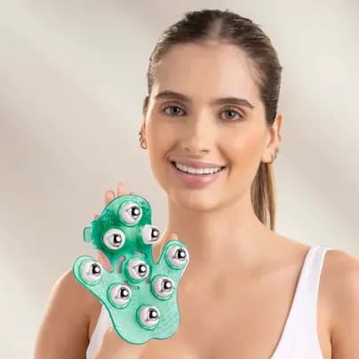Masajeador guante con balines