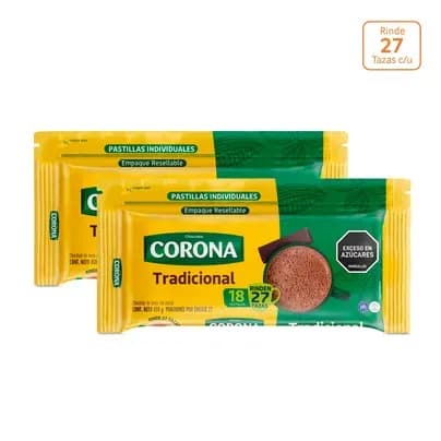 Chocolate Corona x 450g x 18 pastillas x2 unds