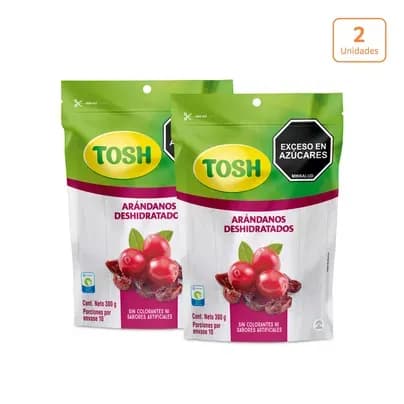 Arándanos deshidratados Tosh x 300g c/u