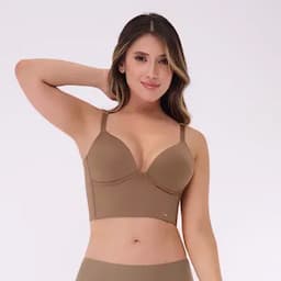 Fájate Brasier de alto cubrimiento con realce suave cocoa 32-0