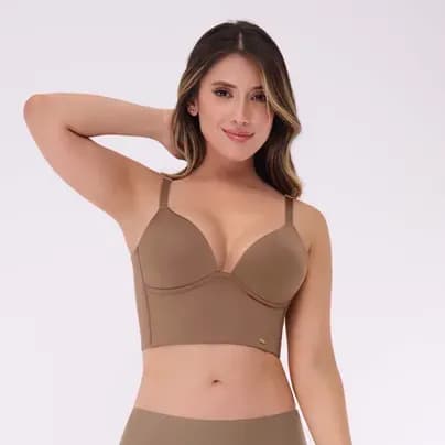 Fájate Brasier de alto cubrimiento con realce suave cocoa 32