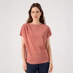 Patprimo Camiseta manga corta texturizada rosa S-0