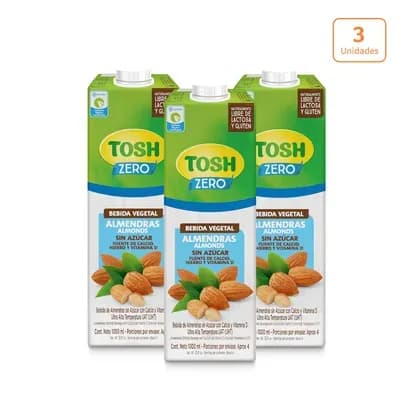 Bebida Tosh almendra sin azúcar x 1L c/u