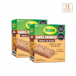 Combo - 2 Barra de cereal Tosh Crema de Maní Crunchy x 6 unds c/u x 22g c/u-0