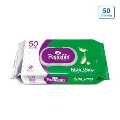 Toallitas Húmedas Pequeñín Aloe x 50 unds