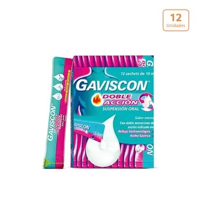 Gaviscon® Doble Acción x 12 unds x 10ml c/u