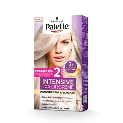 Tintura Palette x 2 Tubos Tono Rubio Plata 10-1