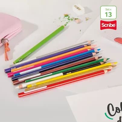 Set x 13 colores unipunta Scribe