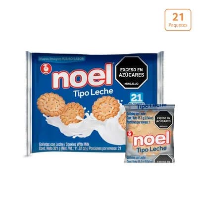 Galletas Noel tipo Leche x 321g x 21 Paquetes