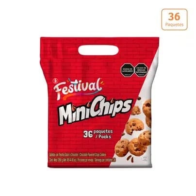 Galleta Festival bolsa Minichips x 36 paquetes