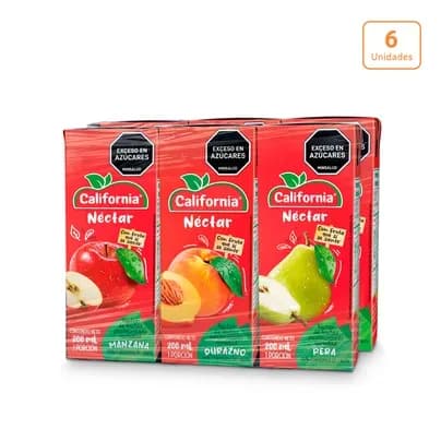Néctar California frutas multisabor x 6 unds x 200ml c/u