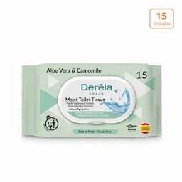 Papel higiénico húmedo Derela x 15 unds-0