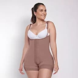 Fájate Faja cachetera fit 360 con broches y cubrimiento espalda cocoa XS-0