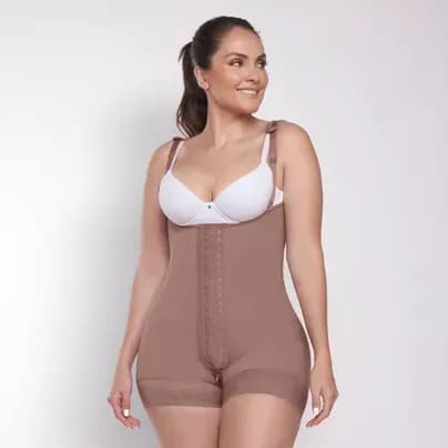 Fájate Faja cachetera fit 360 con broches y cubrimiento espalda cocoa XS