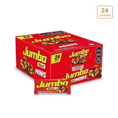 Chocolatina Jumbo Maní x 24 unds x 17gr c/u