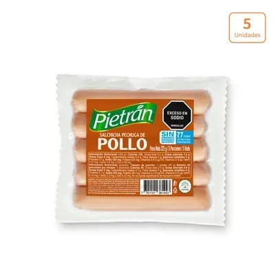 Salchicha de Pollo Pietrán x 225g x 5 unds	