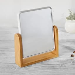 Espejo Con Base De Bambú-0