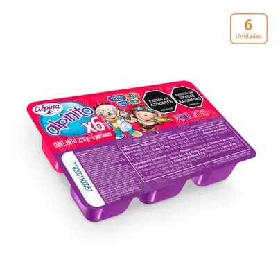 Alpinito Fresa y Mora x 6unds x 45g c/u