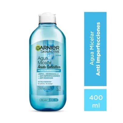 Agua Micelar Facial Garnier Ácido Salicílico x 400ml