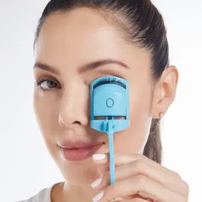 Encrespador De Pestañas Eléctrico Azul 