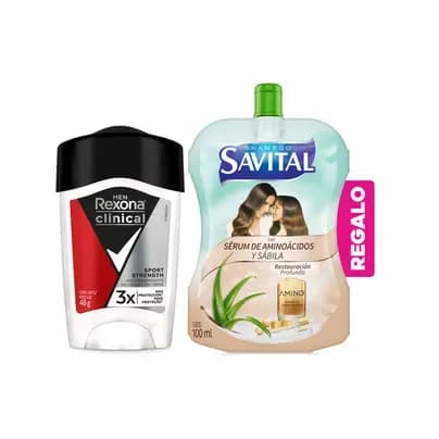 Desodorante Rexona Clinical Sport Strength hombre x 48g