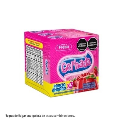 Gelatina Surtida Gel'Hada x 35g x 3 unds