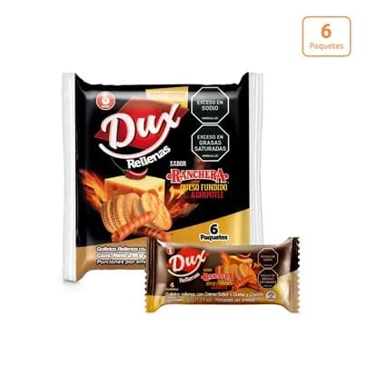 Galletas Dux Ranchera queso fundido x 216g x 6 paquetes 