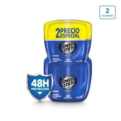 Desodorante en crema Speed Stick Antitranspirante x 2unds x 100g c/u