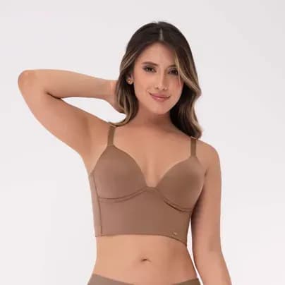 Fájate Brasier de alto cubrimiento con realce suave cocoa 34