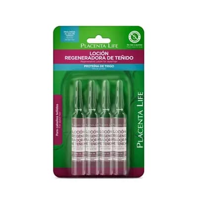 Ampolla Regeneradora de teñido Placenta Life x4 unds x 13ml c/u