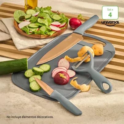 Set x 4 Accesorios Grey Rose Universal 