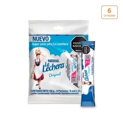 Leche condensada La Lechera x 6 und x 25g c/u