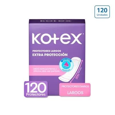 Protectores Kotex Largos x 120 unds