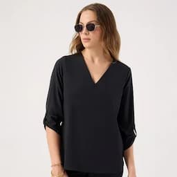 Patprimo Blusa manga 3/4 negro S-0