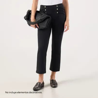 Patprimo Leggins tiro alto broches decorativos negro 12