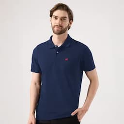 Patprimo Camiseta tipo polo masculina azul M-0