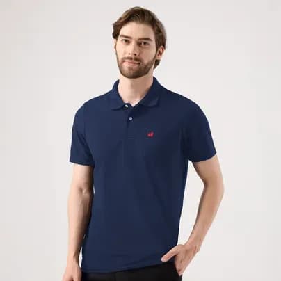 Patprimo Camiseta tipo polo masculina azul M