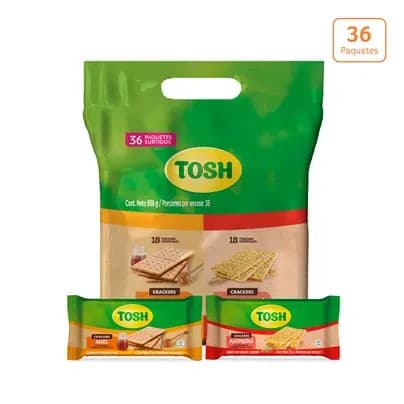 Galleta Tosh Cracker surtida bolsa x 36 unds