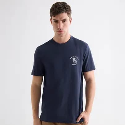 Seven Seven Camiseta manga corta masculina azul oscuro S
