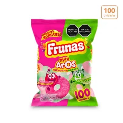 Gomas Frunas  Mini aros x100 unds x 400g