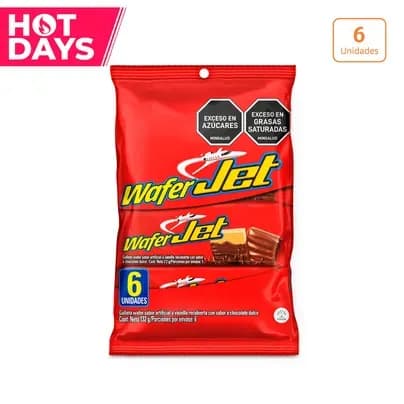 Chocolatina Jet Wafer Vainilla x 6 unds x 22g c/u